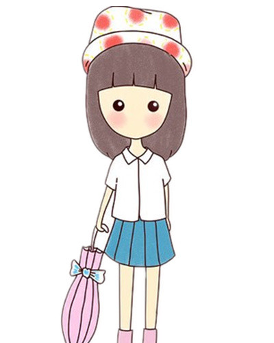 戴帽子的小女孩