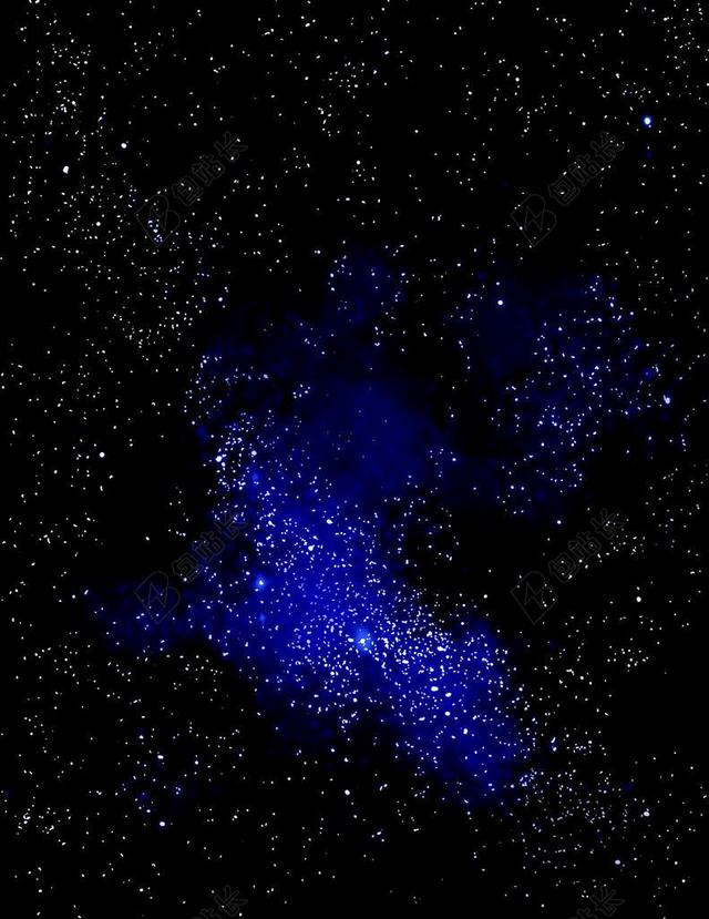 黑蓝宇宙美丽黑夜中的繁星闪烁星空背景图片