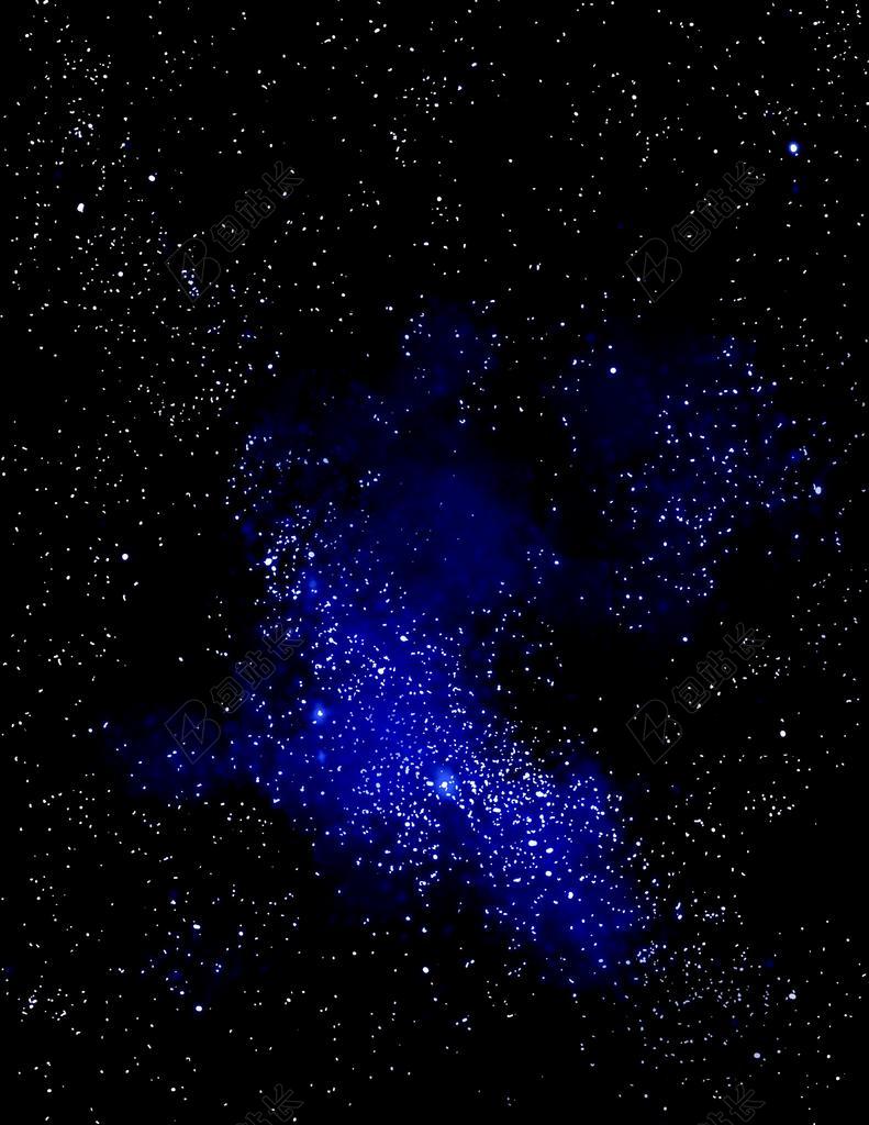 黑蓝宇宙美丽黑夜中的繁星闪烁星空背景图片
