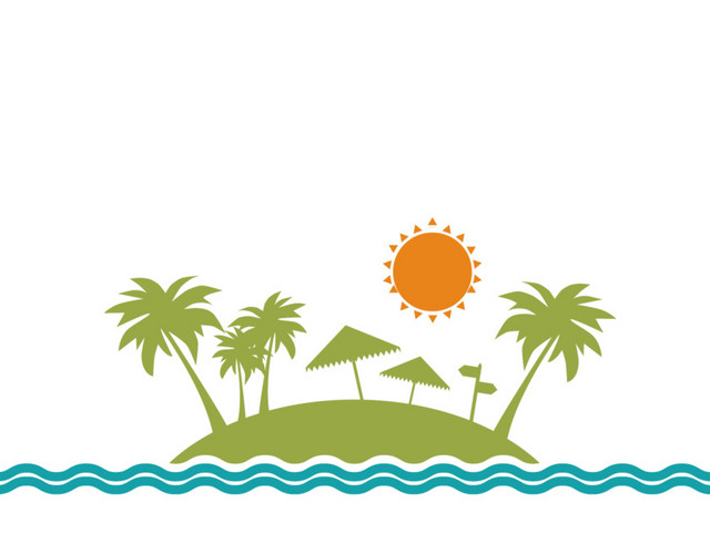 椰子树和太阳