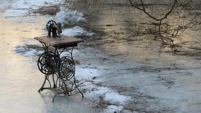 冷 湖 冬天 冻结 弗罗斯特 缝纫机 静物 机械 雪