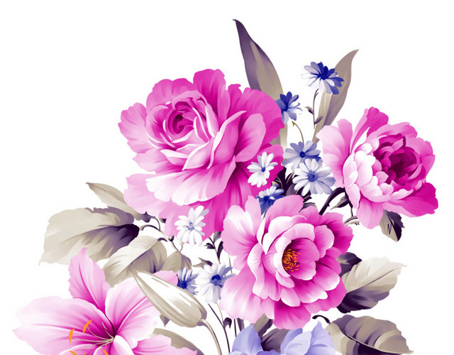 手绘花束