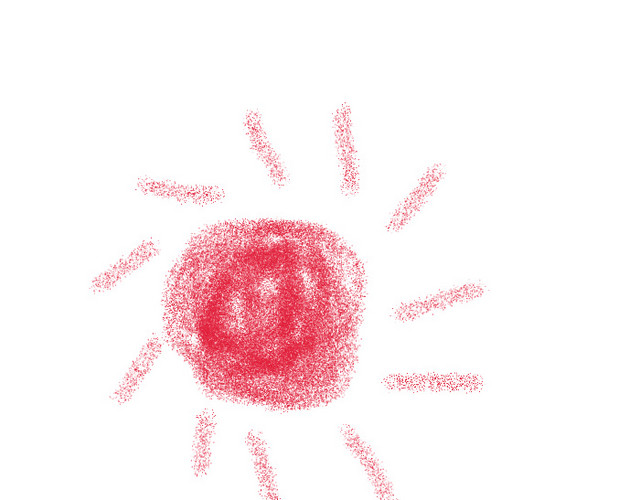 简约儿童手绘太阳