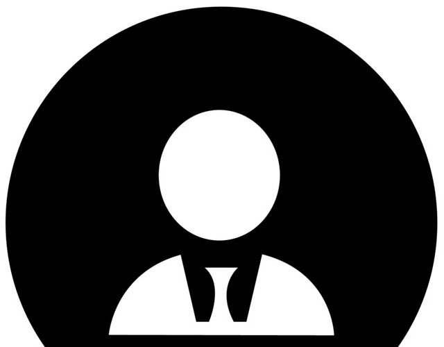 圆形男客服图标
