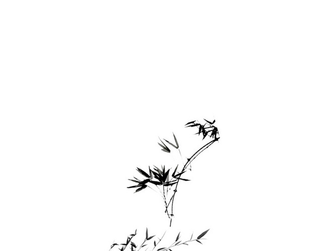 中国风水墨竹子素材