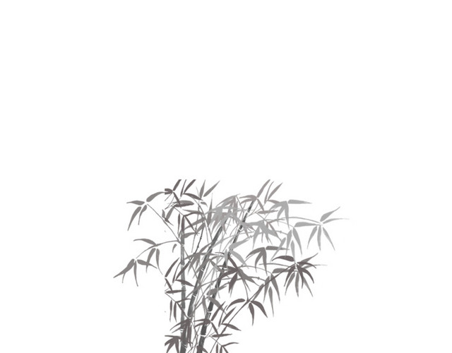 中国风水彩水墨竹子素材