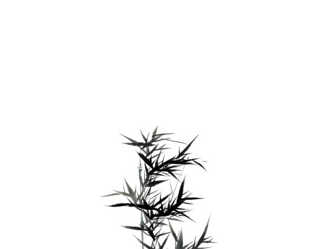 中国风水墨竹子素材
