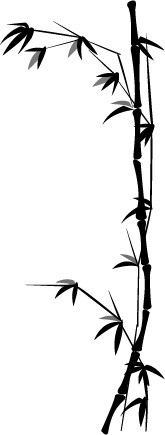 水墨山水竹子水墨画元素矢量图形