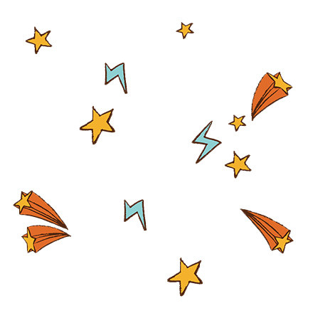 手绘星星设计素材