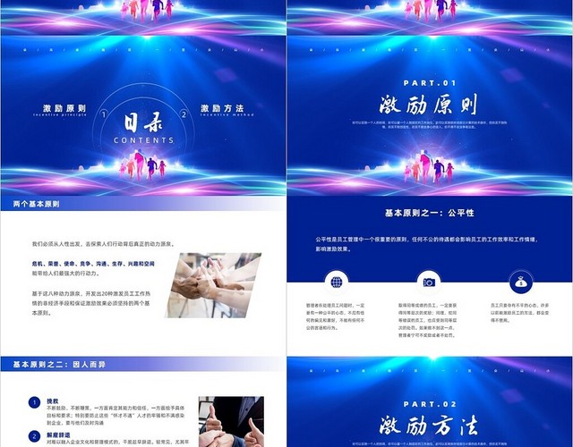 蓝色科技风20种员工激励方式培训