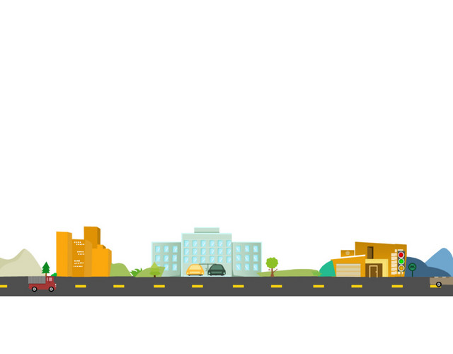 城市公路卡通都市