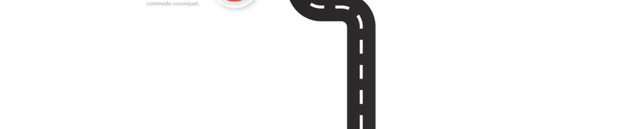 弯曲箭头公路商务信息图