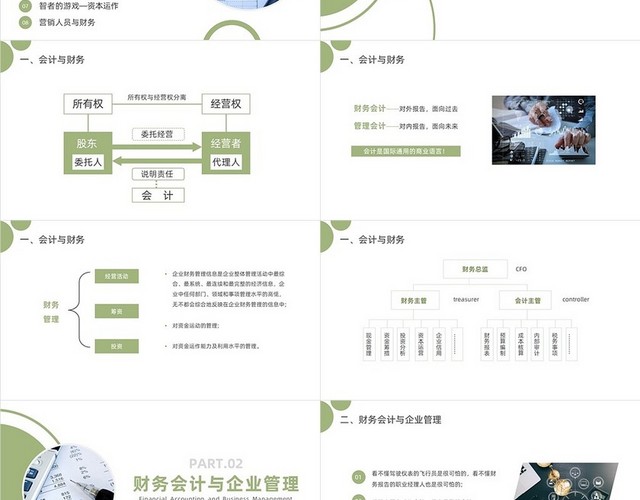 绿色简约风财务知识培训培训