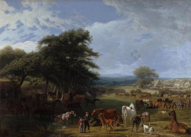 雅克 · AGASSE 艺术 画 布面油画 艺术性 景观 天空