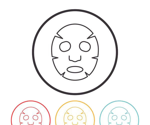 4张人脸形面膜贴