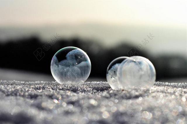 肥皂泡沫 冻结 弗罗斯特 冰冻泡泡 EISKRISTALLE 冬天