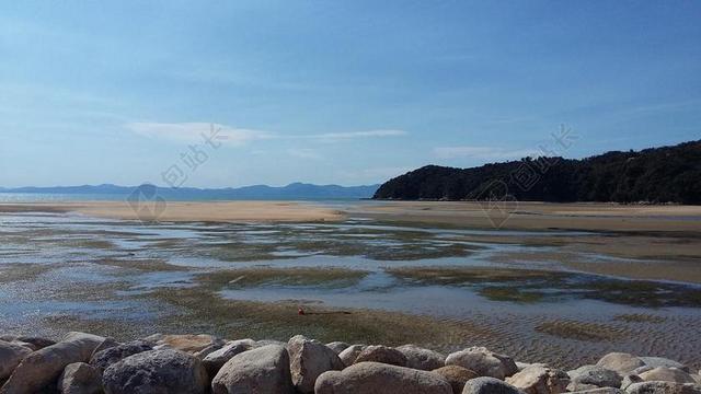 蓝色旅游自然海滩岛屿背景图片