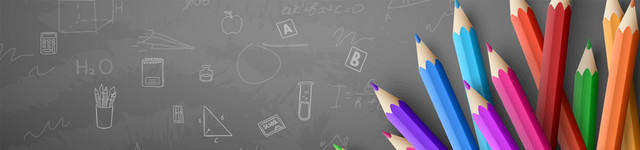 校园黑板粉笔画BANNER