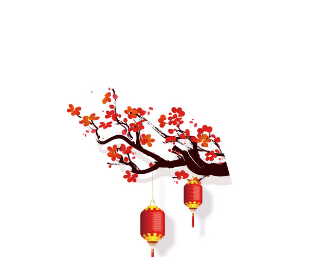 腊梅红灯笼