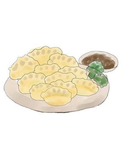 手绘饺子