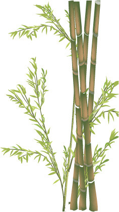 扁平化竹子矢量素材
