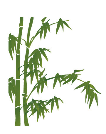 扁平化竹子矢量素材