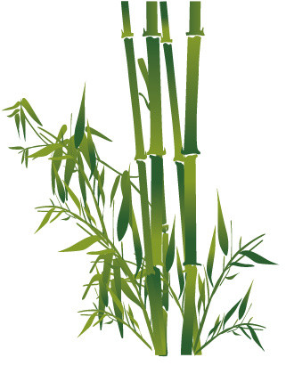 扁平化竹子矢量素材