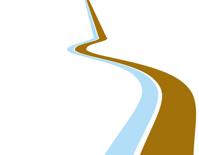 弯曲的公路设计图