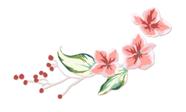 漂亮的水彩花