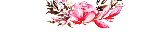 牡丹花边框水彩矢量图