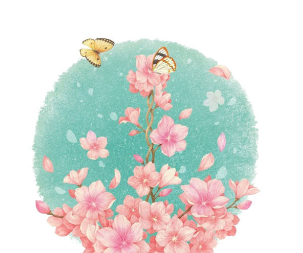 桃花花团免扣素材
