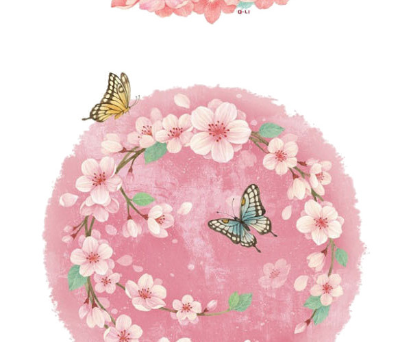 桃花花团免扣素材