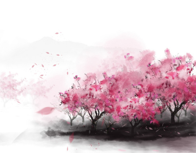 飘散的桃花