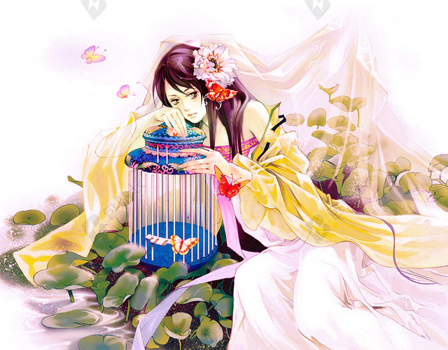 三生三世十里桃花浪漫唯美背景素材
