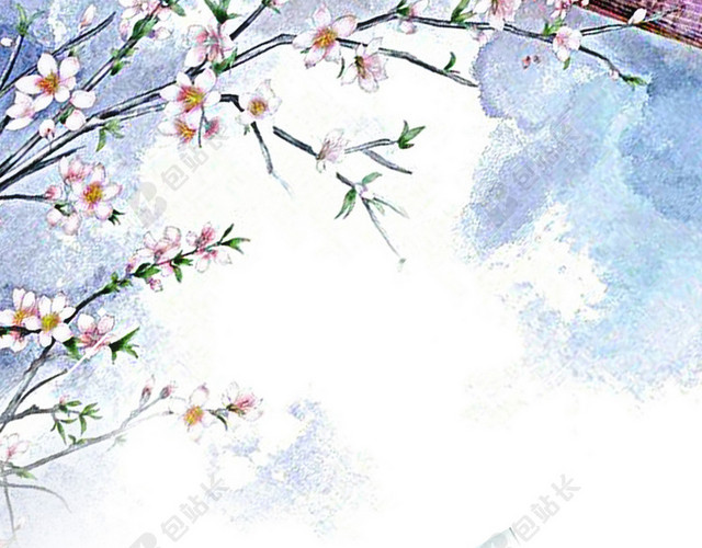 三生三世十里桃花浪漫唯美背景素材