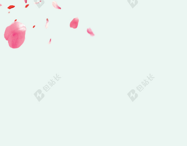 中国风水墨桃花设计海报