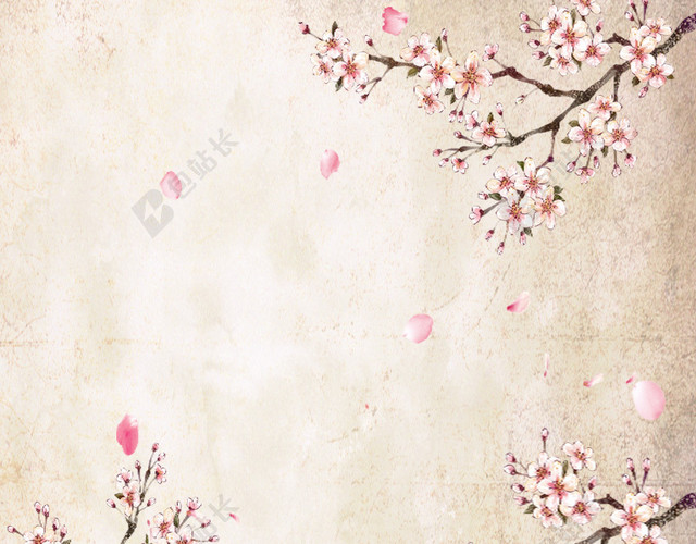 国画桃花主图