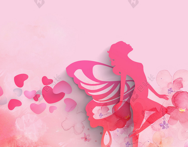 38妇女节海报背景素材
