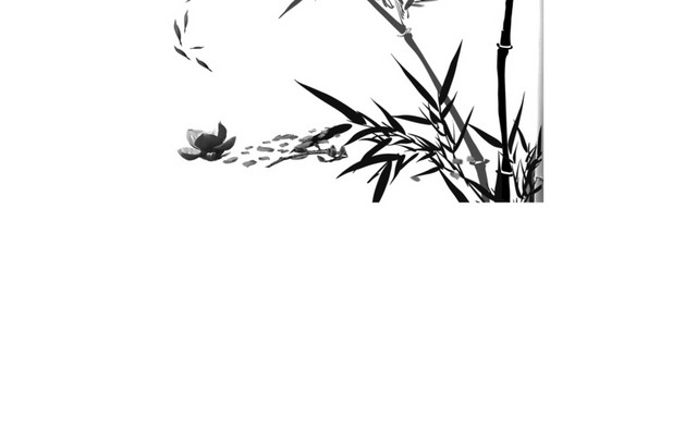 绘画水墨竹子免扣矢量素材