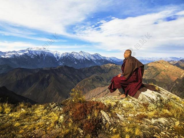 小乘佛教 和尚在山 和尚在喜马拉雅 比丘 佛教 山 喜马拉雅山