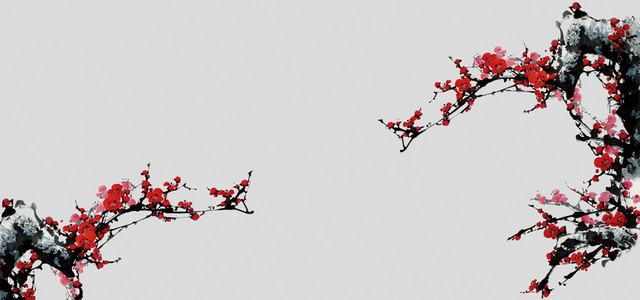 大气中国风梅花海报背景