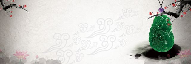 珠宝简约灰色BANNER背景