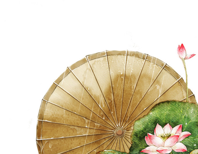 荷花水纹素材