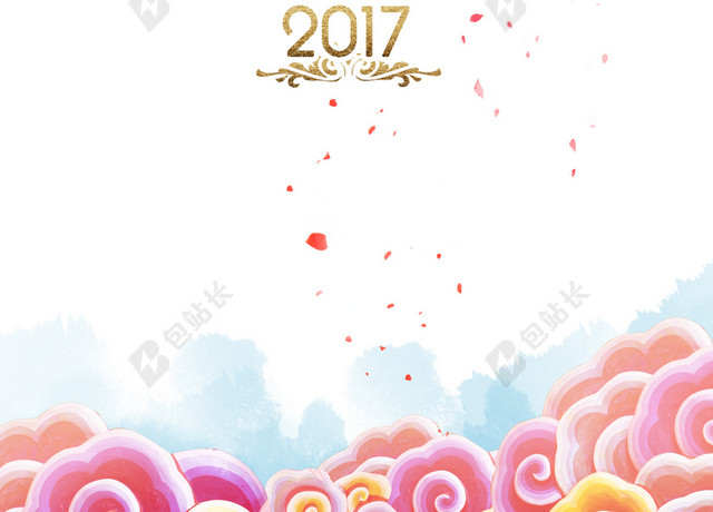 2017元宵节梅花灯笼海报背景图