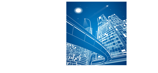 高铁建筑线条素材