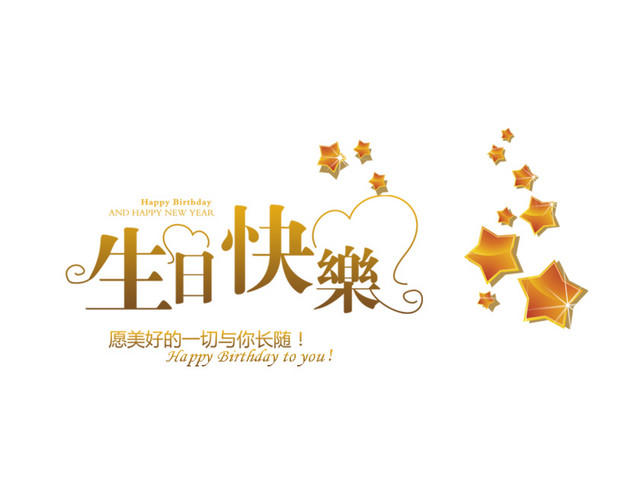 生日快乐 生日标题 蛋糕 祝福