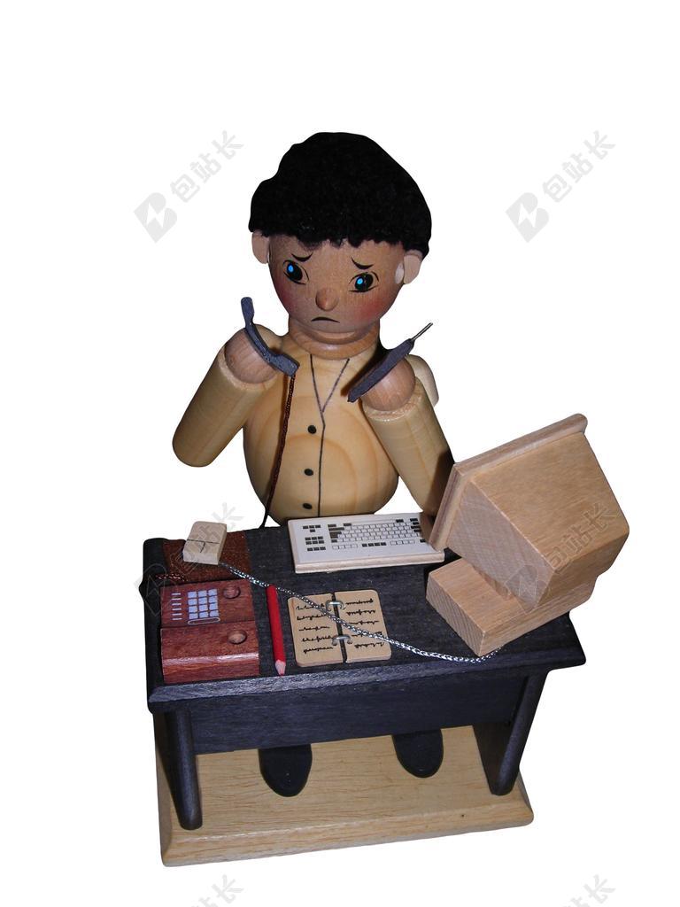 热线 电话 职业倦怠 不满意 订正 孤立 数字 办公桌