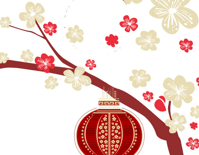 新年灯笼腊梅