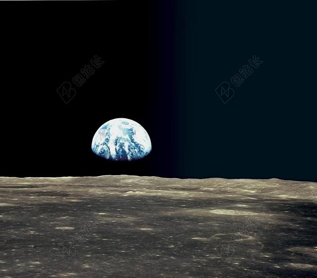 宇宙美丽黑夜月亮表面等宇宙太空月背景图片