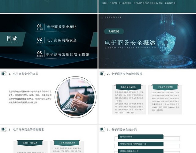 绿色商务科技风网络安全知识讲座PPT模板